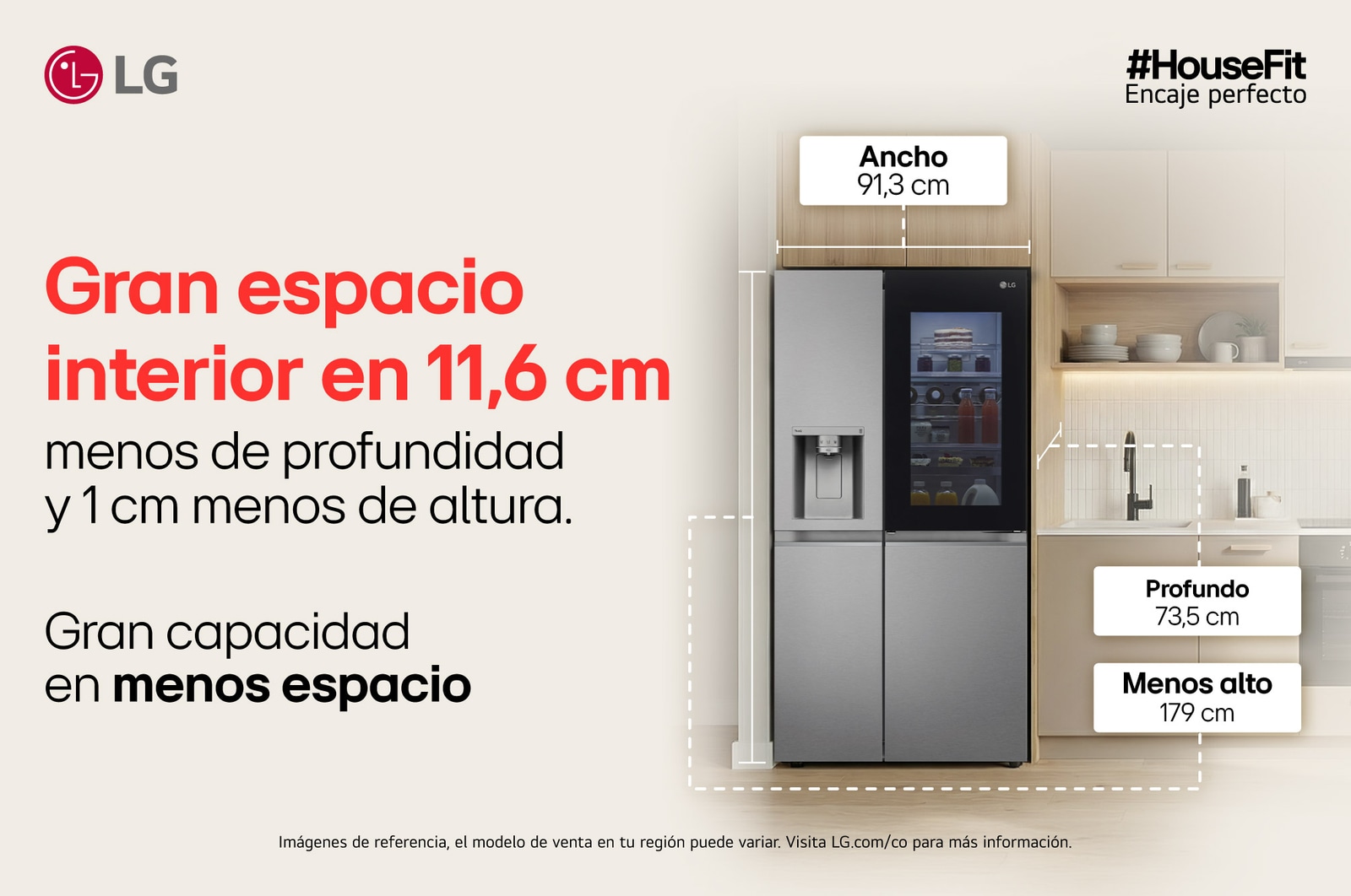 Vista frontal instaview apagado Nevecon Side By Side InstaView Door-In-Door LG GS66SXSC